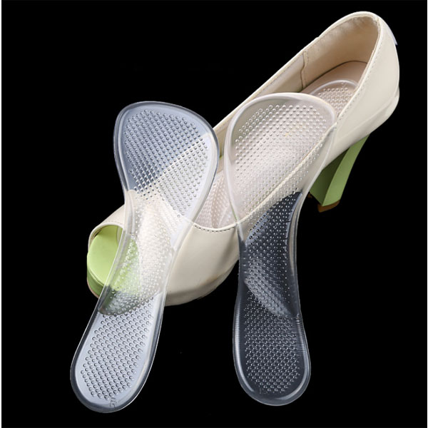 Nuovo Sé Durevole Sticky Gel Bone Shape Cover Women High Heel 3 /4 Silicone Gel Insole per ladies ZG -354