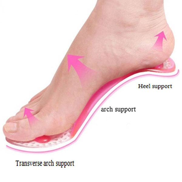 Anti Slip PU Gel Silicon Foot Massage Insole per donne ZG -1881