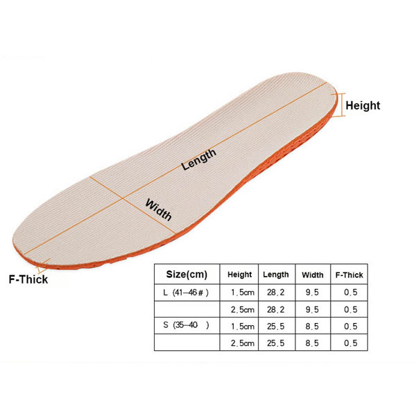 Aumento di alto livello di qualità Insole di scarpa per donne e uomini ZG -342