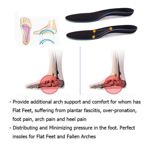 Flat foot Orthotics solette di lunghezza piena per adulti ZG -1828