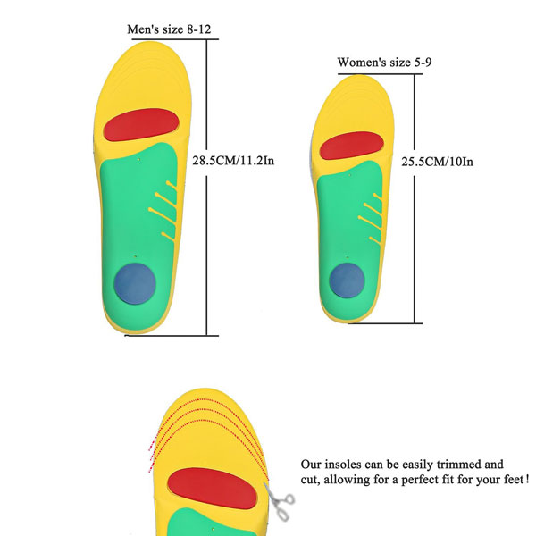 Dolore Relief Orthotics Shoe Insole per adulti ZT -1866