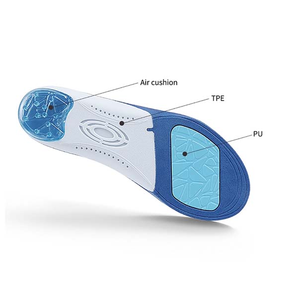 Sports PU Insole Shoe Inserts for Comfort Shoe Insole Arch Support for Walking Hiking Fasitis Heel Spur ZG -1854