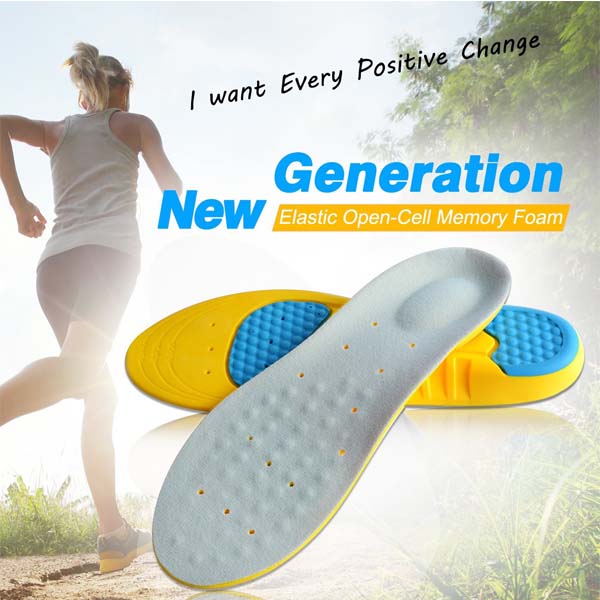 Commercio all'ingrosso Shock Absorbtion Pu Memory Foam Cushion Insole Arch Support Atleti Insole _ZG-1895