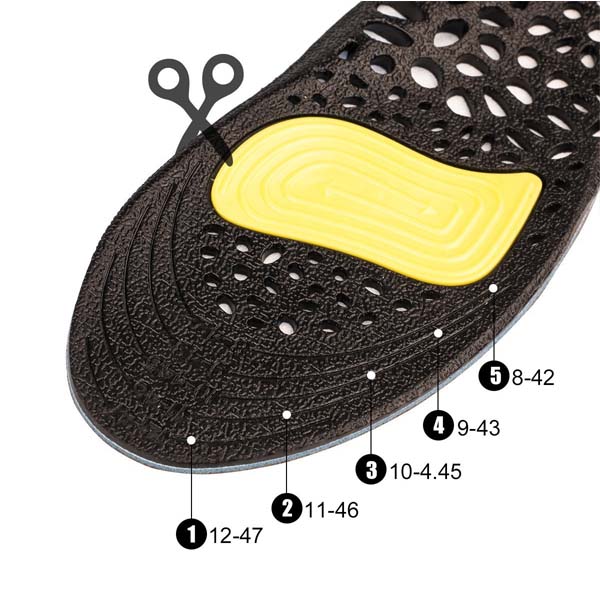 Cooling Gel Insole Honeycomb Gel Sports Absorb Shock Full Length Insole per donne e uomini ZG -232