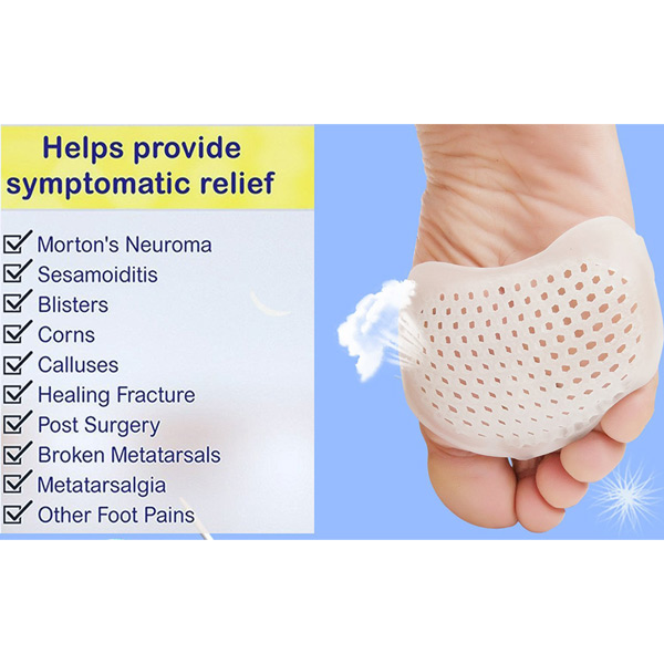 Metatarsal Pads Ball of Foot Cushion Soft Gel for Diabetic Feet Callus Blister Forefoot Pain ZG -246