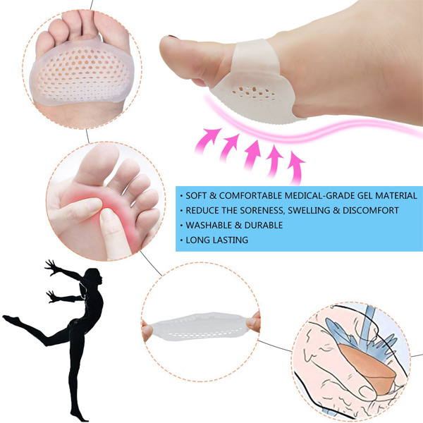 Metatarsal Pads Ball of Foot Cushion Soft Gel for Diabetic Feet Callus Blister Forefoot Pain ZG -246