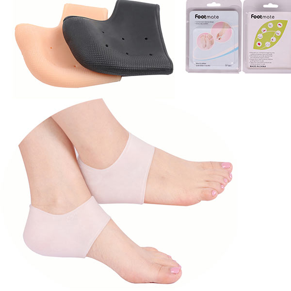 Silicone Gel Heel Sock Protettore per la pelle secca idratante per il piede Care con cuscino antiscivolo ZG -403