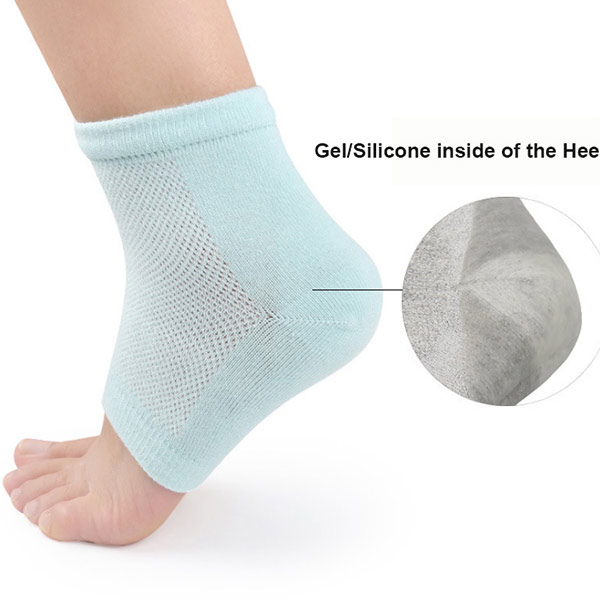 Amazon Hot Foot Care Whitening Moisteure Crack Silicone Gel Heel cuscinetti calzini ZG -S11